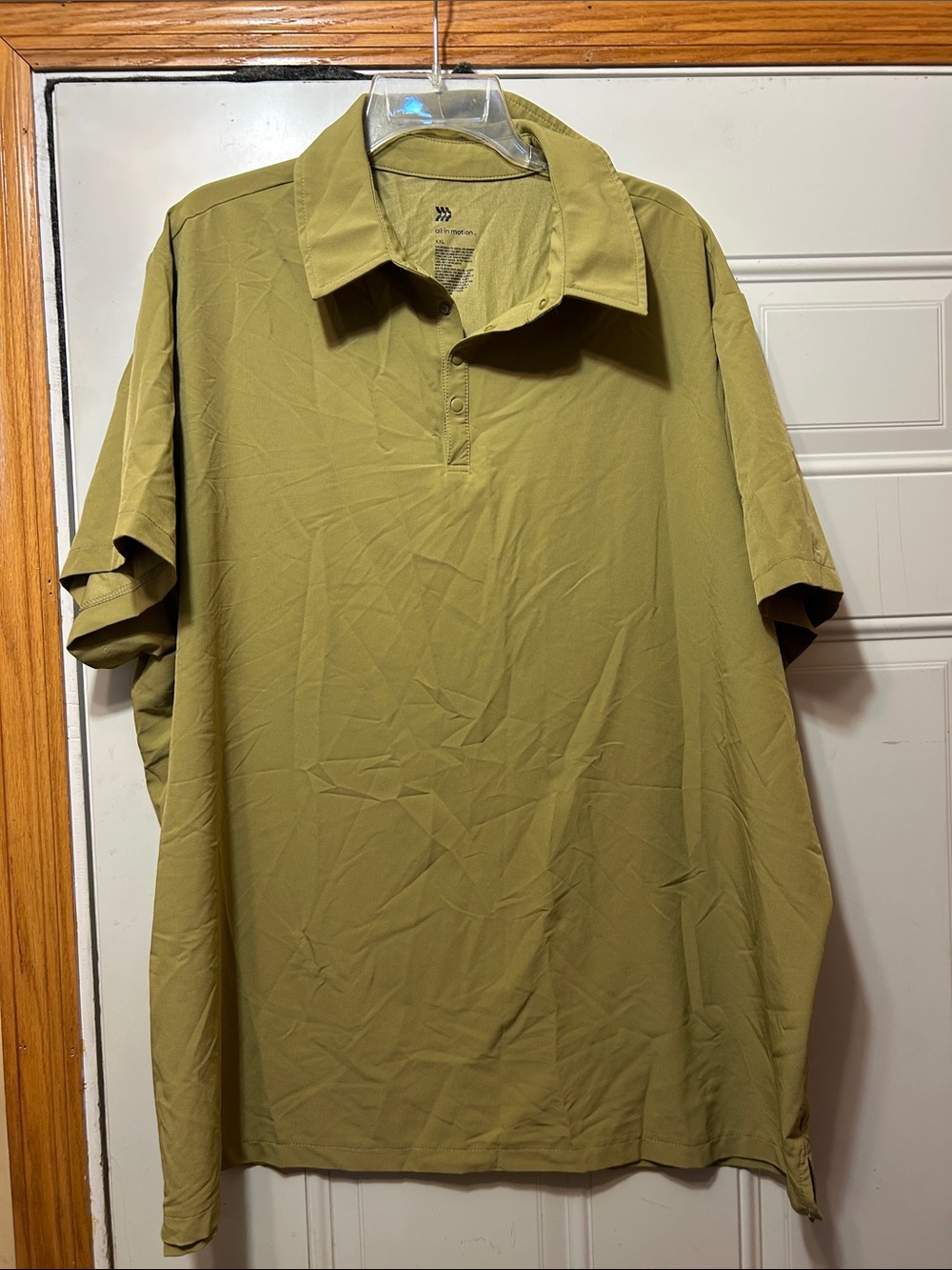 Men's Olive Green Polo Shirt - Performance Short Sleeve XXL